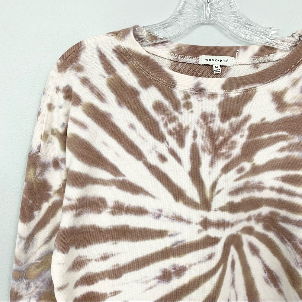 WEEK-END 🍿 Mocha Tie-Dyed Sweatshirt - Size M